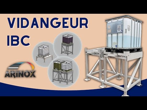 Basculeur / inclineur de container IBC inox - 2 postes