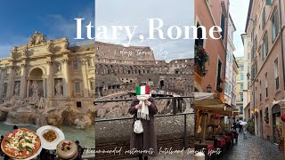 【イタリアvlog】ローマ観光|定番スポット巡り|絶品イタリア料理|ミシュランレストラン|トレビの泉|バチカン市国|コロッセオ