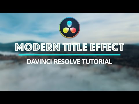 How to create a Modern Title Animation in Davinci Resolve 16