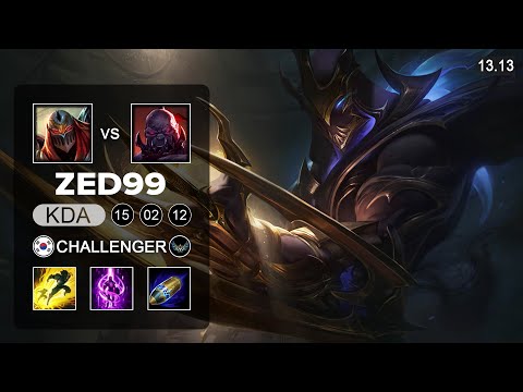 ZED99 Zed vs Sion Top - KR Challenger - Patch 13.13 Season 13