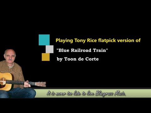 Toon de Corte - Playing Tony Rice flatpick version of "Blue Railroad Train"