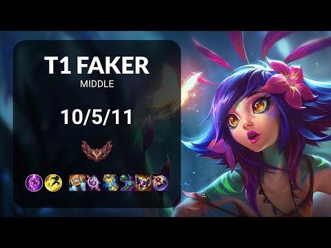 T1 Faker Neeko vs Jayce MIDDLE - KR GRANDMASTER Patch 13.12