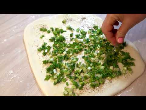 How to Make Flaky Scallion Pancake ! Taiwanese Flatbread Recipe ! Easyvideo