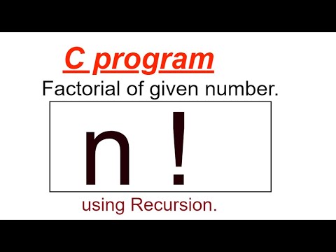 factorial of given number using recursion in c programming.How to find out factorial of number in c.