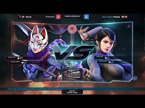 Flynn's Arcade 042 Losers Finals - Bones (Kunimitsu) Vs. Nonenity (Zafina) Tekken 7
