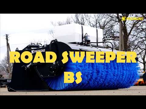 Masive street sweeper for tractor / loader - PADAGAS BS300. Road sweeper.