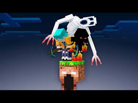 TRAPPED in a BLOCK of HORROR in Minecraft!