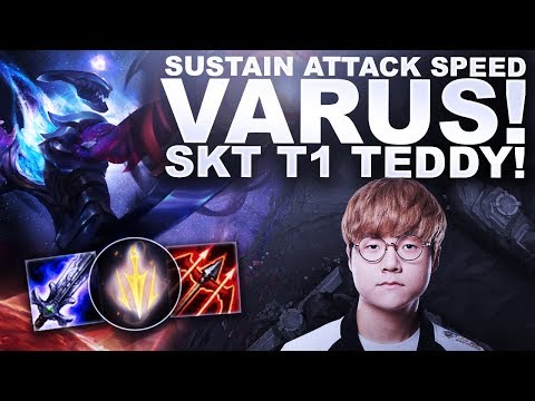 SKT T1 TEDDY SHOWS THE POWER OF ATTACK SPEED SUSTAIN VARUS! | League of Legends