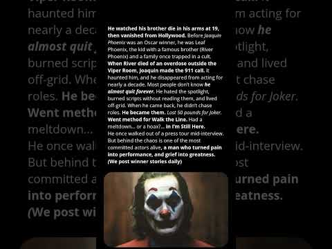 He watched his brother die in his arms at 19, then vanished from Hollywood. Before Joaquin Phoenix