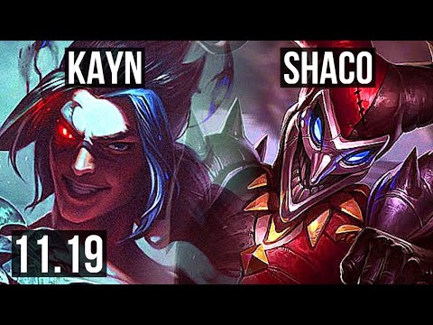 KAYN vs SHACO (JUNGLE) | 14/2/8, Legendary, 900+ games, 1.5M mastery | NA Master | v11.19