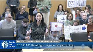 Select Committee on the Library Levy 4/2/2026: Public Hearing