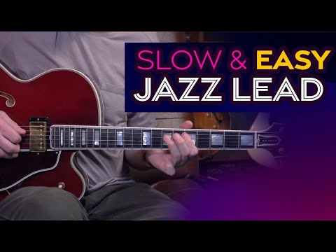 Slow Bluesy, Jazz Lead Guitar Lesson - Easy to Play - (Hint: Use the Pentatonic Scales) EP460