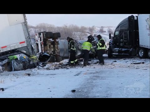 02-04-2021 Newton, IA - I80 Massive Pileup and Ground Blizzard