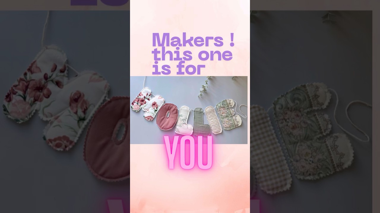 🧵 How I Design My Fabric Letter Templates | DIY Name Garland Sewing Pattern Coming Soon! #diydecor