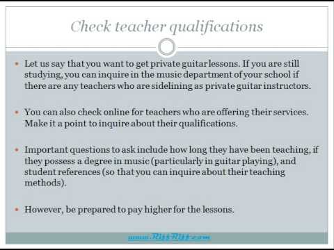 How to Find a Good Guitar Teacher