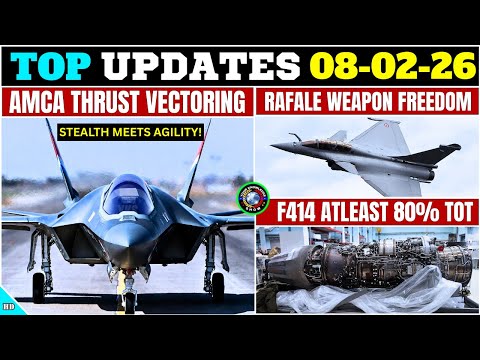 TOP Defence Updates | AMCA with Thrust Vectoring! | RAFALE Weapon Freedom | F414 Engine With 80% TOT
