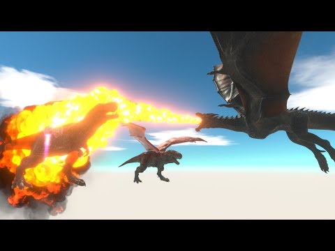 ⚡️Dragon VS Units with Jet Pack & Wings - Animal Revolt Battle Simulator