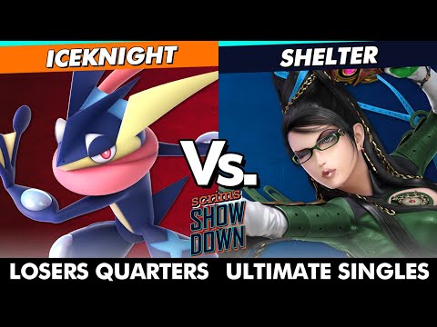 Scrims Showdown 82 Losers Quarters - IceKnight (Greninja) Vs. Shelter (Bayonetta) SSBU Ultimate