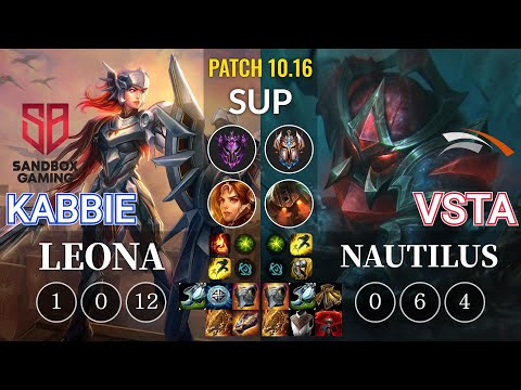 SB Kabbie Leona vs HLE Vsta Nautilus Sup - KR Patch 10.16