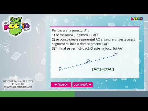 Lecție demo matematică, clasa a VI-a, Segmente congruente; mijlocul unui segment. Simetria