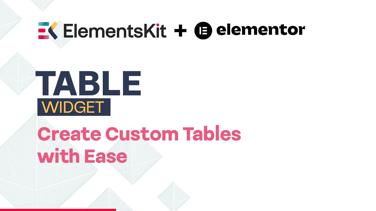 Perfect Tables with Super Responsiveness ● ElementsKit Addon for Elementor, WordPress ● 2025