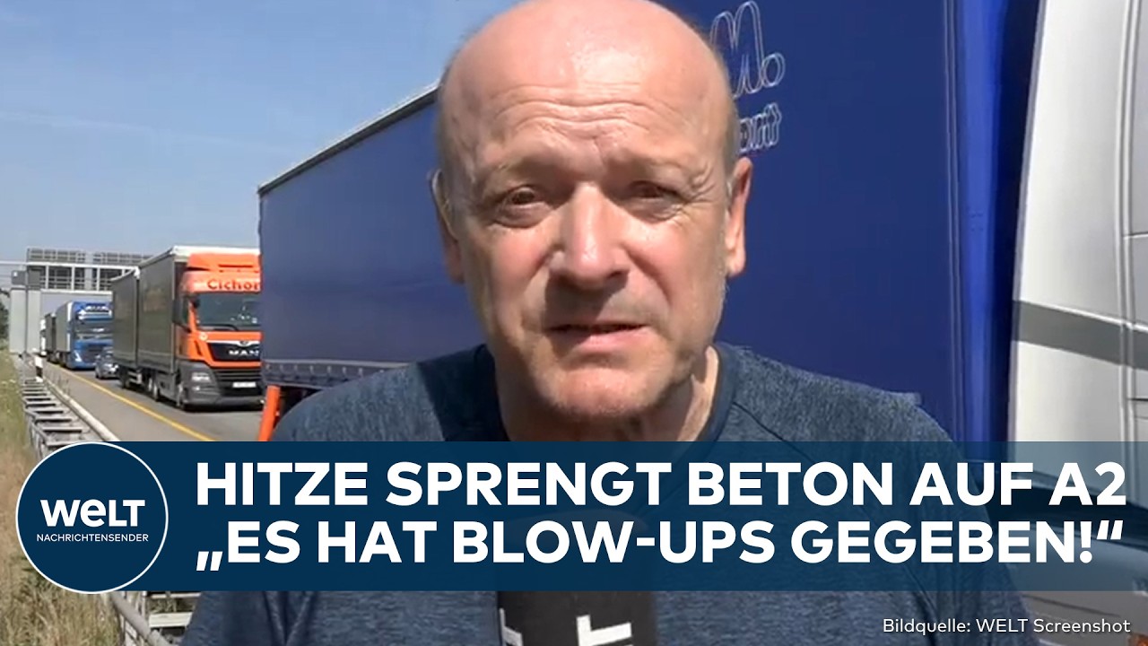 HITZEWELLE: Sonne lässt Beton platzen! Blow-Ups auf A2! Mehre Autos beschädigt - Vollsperrungen