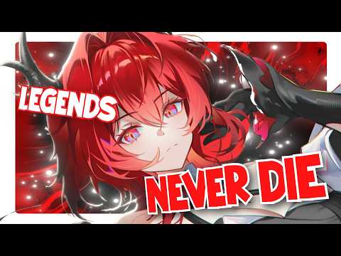 Nightcore  - Legends never die (Rock Version) (lyrics)