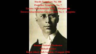 Download lagu UPDATED: Haydn, Prokofiev, Khachaturian - Russian National Orchestra - Mikhail Pletnev (RAH, 1996) mp3
