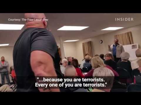 Anti-Muslim ranters ganged up on a Muslim man at a town hall meeting