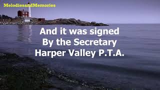 Harper Valley P T A by Jeannie C  Riley - 1968 (with lyrics)