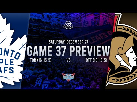 Toronto Maple Leafs vs Ottawa Senators Game 37 Preview: Lineups, Goaltenders, & Best Bets
