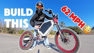 72v 12,600watt electric bike  build full project (cops hate this one simple trick🤓☝️)