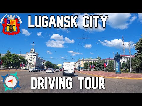 Luhansk, Donbas - Driving Downtown - Travel in Donbass