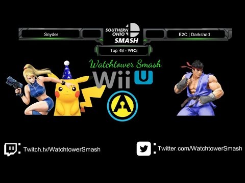 SOS Top 48 WR3 - Snyder (ZSS, Pikachu) Vs. E2C | Darkshad (Ryu)
