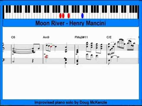 'Moon River' Jazz piano lesson - solo and trio