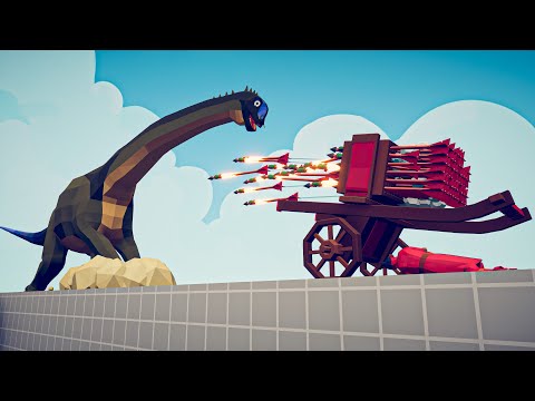 GIANT BRACHIOSAURUS vs EVERY GOD - Totally Accurate Battle Simulator TABS