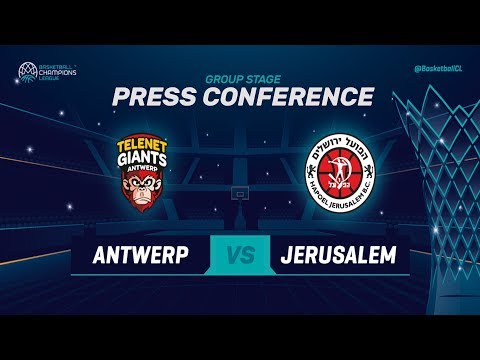 Telenet Giants Antwerp v Hapoel Jerusalem - Press Conf - Basketball Champions League 2018-19