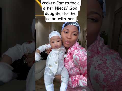 Veekee James took a her Niece/ God daughter to the salon with her #veekejames #veekeejamesbride