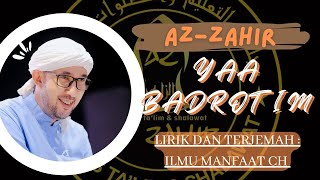 Download lagu sholawat az zahir ya badrotim lirik arti terjemah mp3