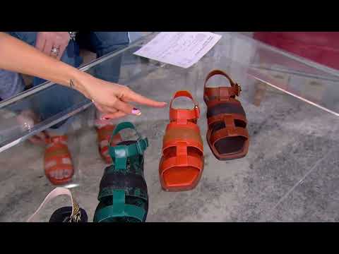 Vince Camuto Leather Woven Sandals - Bachelen on QVC