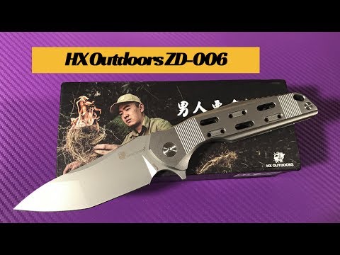 HX Outdoors ZD-006 Knife   Rike Thor 3 lookalike titanium framelock flipper with S35VN blade steel