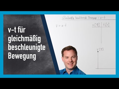 v-t Wertetabelle & Diagramm (gleichmäßig beschleunigter Bewegung)