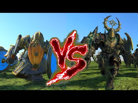 Ironbreakers VS Chosen of Nurgle. Total War Warhammer 3