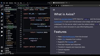 Download the video "AuthReducer and AuthService, using Axios and React-Toastify, to Create the Slice and Initial State"