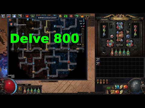 Delve Depth 800+ Carrion Golem Necromancer in 3.17 Siege of the Atlas Archnemesis League - 971