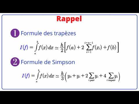 Méthode des trapèzes et de Simpson exercice corrigé