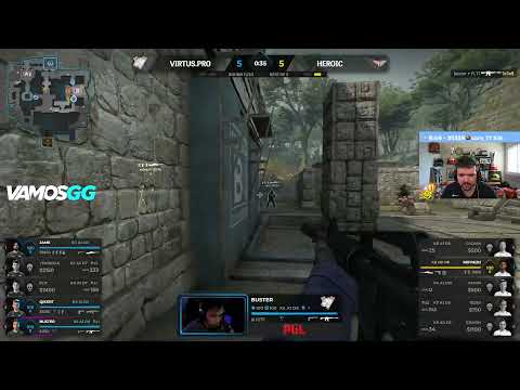 REFREZH NO CLUTCH 1v3 - Heroic vs VP Playoffs PGL Major Stockholm 2021 - GAULES APLAUDINDO