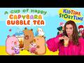 A Cup of Happy Capybara Bubble Tea | Capybara read aloud | Bubble Tea read aloud