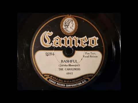 BASHFUL - ADRIAN SCHUBERT'S ORCHESTRA - Vocal by Irving Kaufman -1920's Dime Store Dance Music