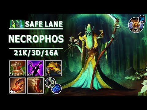 Necrophos Safe Lane Carry | 7.32c | Pos 1 Necro Play | Dota 2 Immortal Gameplay